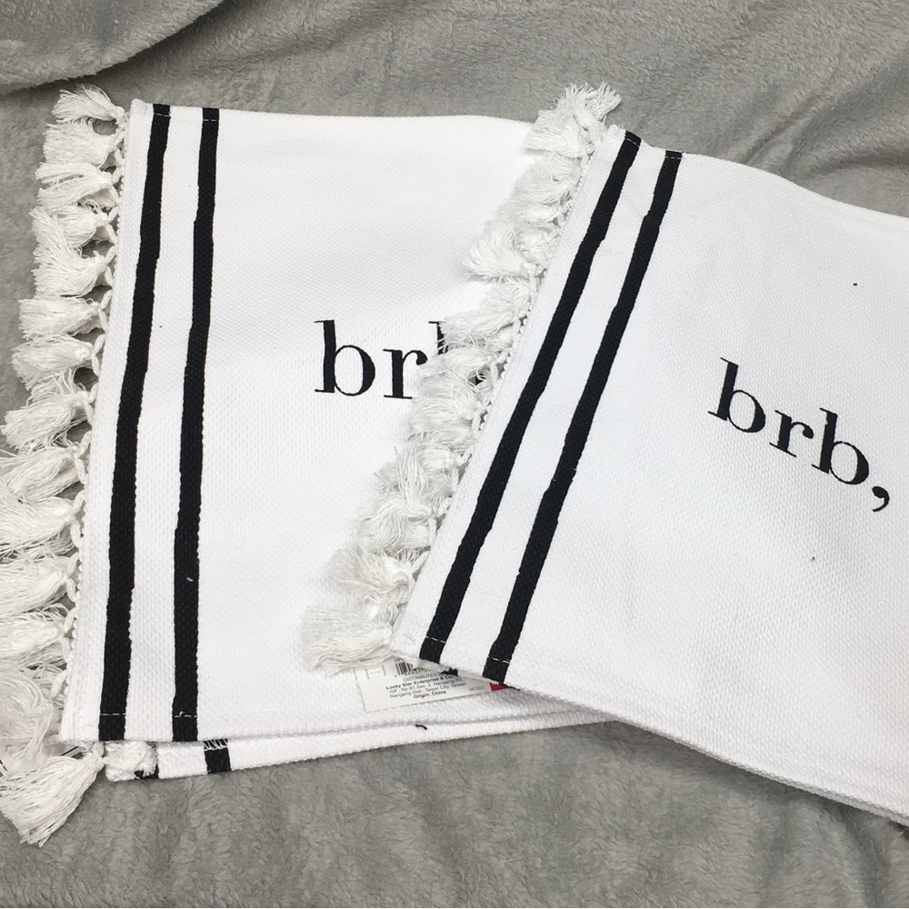 Target White & Black “brb, at Target” Floor Rug 24" x 16" New W/Tags l…